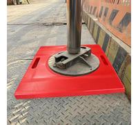Patin de stabilisation Robuste de Type C - 12 x 12 x 1,2 Pouces, Rouge, antidérapant, Stable, Patin de nivellement pour Camping-Cars, remorques et Trains d'atterrissage - Un Support de charg