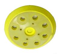 Patin de support en caoutchouc à 8 trous et 4 clous de 146 mm pour ponceuse orbitale, meuleuse électrique et ponceuse à air - Patin de ponçage auto-agrippant pour métal, bois, Plas