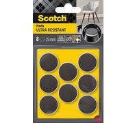 Patin en feutre bi-matière adhésif rond noir Scotch ø25 mm, lot de 8