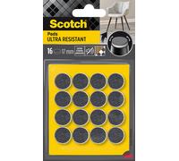 Patin en feutre laine adhésif rond gris Scotch ø17 mm, lot de 16