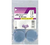 Patin glisseur gris adhésif PTFE D: 40mm x4 - VYNEX - Lot de 4 - Pouvoir glissant - Facilite les déplacements