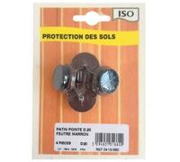 Patin métal à pointe Ø20 blister de 4 pcs