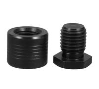 Patin Métallique pour Vérin à Vis Réglable, Acier Noir, Filetage *2