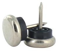 Patin nickelé à clouer PVM - Diamètre 18 mm - Vendu par 4