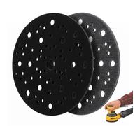 Patin Ponceuse Ø150mm 70 Trous Mousse Souple Plateau Excentrique Lot 2 | Mousse flexible adaptée aux surfaces courbes et irrégulières. Fixation velcro double-face, absorbe les vibrations et protège