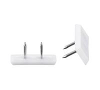 Patin SOURCING MAP 31mmx12mm Glisseur Patin à clouer Pied Chaise Meuble Tampon Protection rectangulaire Blanc 20Pcs