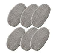 Patin Vapeur de Rechange, Compatible avec Leifheit | Dimensions 17.5*31Cm, Microfibre, Coloris Gris(6pcs)