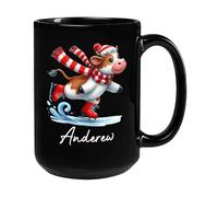 Patinage De Vaches Mug Céramique Tasse À Thé Drôle Tasse À Café Idée Cadeau Pour Anniversaire Noël Bureau 330Ml