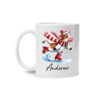 Patinage De Vaches Tasse À Café Drôle Tasse À Thé Durable Mug Cadeau Mignon Pour Noël Bureau Pâques 330Ml