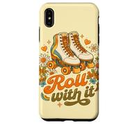 Patinage rétro Roll with It Flower Power Spirit Coque pour iPhone XS Max