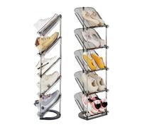 Patinao Étagère Chaussure à 5 Niveaux, Peu Encombrante étroite Rangement Chaussure, Meuble Chaussure Entree, Organisateur Chaussures, Boite Rangement Chaussures, Range Chaussures, Etagere Rangemet