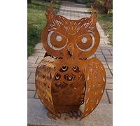 Patine Chouette filigrane 3D beleuchten Jardin Terrasse Kauz Métal Figurine animale