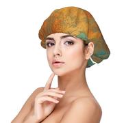 Patine métallique cuivrée riche et tendance,Bonnet de nuit en satin pour adulte - Bonnet de nuit élastique pour femme, couvre-cheveux de nuit