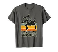 Patineur amusant Fall I Came I Saw I Wiped Out ; design rétro T-Shirt