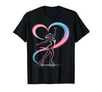 Patineur artistique Heart Trail Patinage sur glace T-Shirt