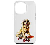 Patineur Golden Retriever Coque pour iPhone 13 Pro