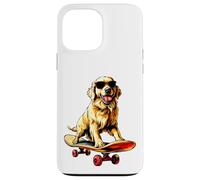 Patineur Golden Retriever Coque pour iPhone 13 Pro Max