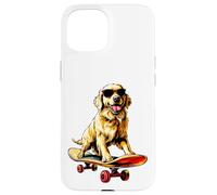 Patineur Golden Retriever Coque pour iPhone 15