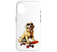 Patineur Golden Retriever Coque pour iPhone 16