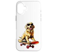 Patineur Golden Retriever Coque pour iPhone 16 Plus