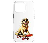 Patineur Golden Retriever Coque pour iPhone 16 Pro