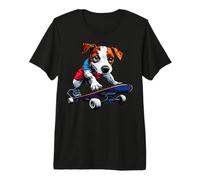 Patineur pour Chien Jack Russell Terrier T-Shirt Haut de Gamme