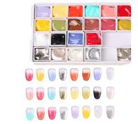 Pating Gel pour les Ongles 24 Couleurs de Pâte Mate pour Base de Peinture | Gel de Peinture Pat pour Ongles pour Sculpture et Manucure à Domicile Débutantes et Femmes Stamping Designs