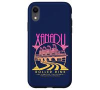 Patinoire à roulettes Olivia Newton-John Xanadu, Logo décoloré Rose et Jaune Coque pour iPhone XR