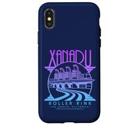 Patinoire à roulettes Olivia Newton-John Xanadu, Logo Violet et Bleu délavé Coque pour iPhone X/XS