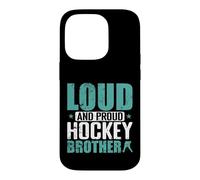 Patinoire bruyante et fière de Hockey Brother Coque pour iPhone 14 Pro