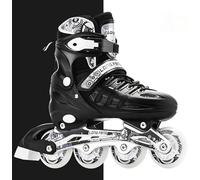 Patins à Roues Alignées Professionnels, Patins à Roulettes Unisexes, Chaussures De Patinage De Course Haute Performance, Pour Hommes Femmes Adultes Adolescents Et Enfants(Size:L（39-42）,Color:Black)