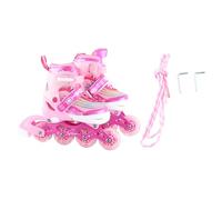 Patins à Roues alignées réglables pour Enfants, Patins à roulettes pour Enfants avec Roues Lumineuses Arc-en-Ciel, Chaussures de Patinage Douces et Confortables pour garçons et (S)