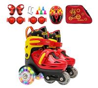 Patins à roulettes à trois points, patins à roulettes réglables | Conception réglable à trois points - âgés de 3 à 8 ans avec roues légères Patinoire, Aire de jeux