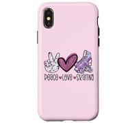 Patins à roulettes Amusants pour la Course à Pied, la Paix, l'amour, Le Patinage Coque pour iPhone X/XS