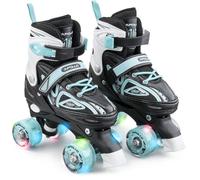 Patins à roulettes, Apollo, Super Quad X Pro, Patins à roulettes LED pour Enfants et Adolescents, menthe 35/38