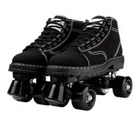 Patins à roulettes classiques à double rangée, bottes de patinage à quatre roues pour intérieur et extérieur avec roues de frein pour tous les âges