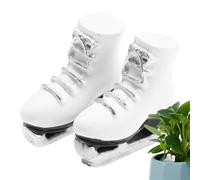 Patins à roulettes de - 1 Paire Miniature de à roulettes Accessoires à l’échelle 1:12, Patins en résine | Chaussures de Patinage Blanches - Chaussures de Sports d'hiver pour l