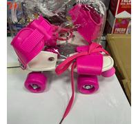 Patins à roulettes en ligne à 4 roues double rang ajustables, convenant au patinage à roulettes, au skateboard, au patinage sur glace, avec un cadre en métal