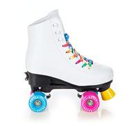 Patins a roulettes Iris du 31 au 34 Adulte Enfant Blanc Mixte Taille Ajustable Femme Fille Roller Quad