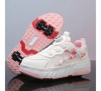 Patins à roulettes polyvalents et à la mode pour enfants filles, rose, avec roues doubles détachables, baskets de sport décontractées EUR34,EUR35,EUR36,EUR37,EUR38,EUR39,EUR40,EUR28,EUR29,EUR30,EUR31,