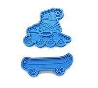 Patins à roulettes Porte-clés Moule en silicone, Résine, Blue | Moule en Silicone de moulage de porte-clés avec trou, résine époxy, fabrication de bijoux, outils
