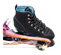 Patins à Roulettes pour Adultes, Roller Chaussure à 4 Roues avec Roue en PU Résistant à L'usure, Roller Skates Mou et Respirantes pour Homme et Femme Débutant, Unisexe, Adulte (Noir),EU43.5/ UK9
