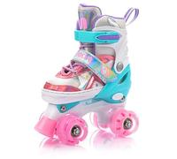 Patins à roulettes pour Enfants et Adolescents - Rollers en Ligne réglables avec 4 Roues chacune - Patins à roulettes rétro pour Filles et garçons