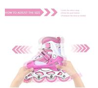 Patins à roulettes pour enfants - JEOBEST - ROLLER IN LINE - Taille M - Couleur rose - Référence 35-38 M