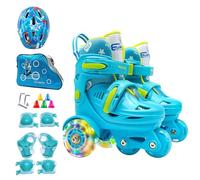 Patins à roulettes pour - Patins d'entraînement avec Support à Trois Points, Chaussures réglables pour, Roues Lumineuses avec équilibre sûr, équipement de Patinage Amusant pour Aire de