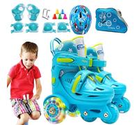 Patins à roulettes pour, Roues d'aire de Jeux, Patins à roulettes à Trois Points pour débutants, Roue Lumineuse avec Construction légère, Taille réglable pour âgés de 3 à 8 Ans, et