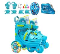 Patins à roulettes réglables, patins à roulettes pour débutants - Design réglable à trois points, âgés de 3 à 8 ans avec roues légères, patinoire, aire de jeux