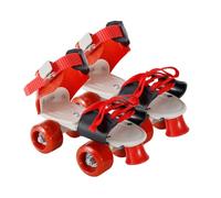 Patins à roulettes réglables - Quad Roller - Chaussures avec 4 N - Double rangée 4 pour débutants, loisirs en plein air pour adolescents et - Pas besoin de retirer les chaussures pour patins à