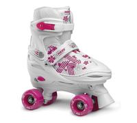 Patins à roulettes - ROCES - Quaddy Girl 3.0 - Blanc-rose - Cuir synthétique - Réglables 4 tailles 26/29