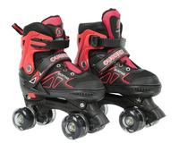 Patins à roulettes - Taille réglable - Rouge - Soft boots - Cuffs antichoc - Quad léger S